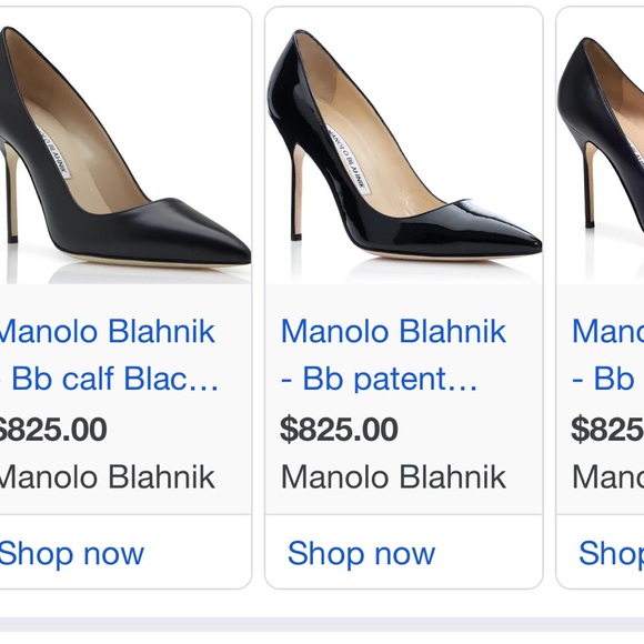 Manolo Blahnik Bb Patent Calf Leather Heels. Made in Italy. Size 40 - Picture 1 of 15